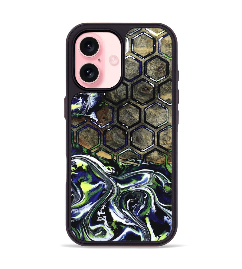 iPhone 16 Wood Phone Case - Kane (Neon, 818514)