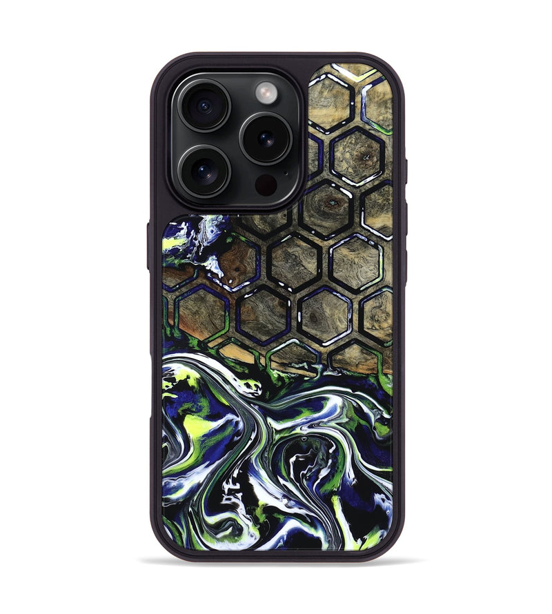 iPhone 16 Pro Wood Phone Case - Kane (Neon, 818514)