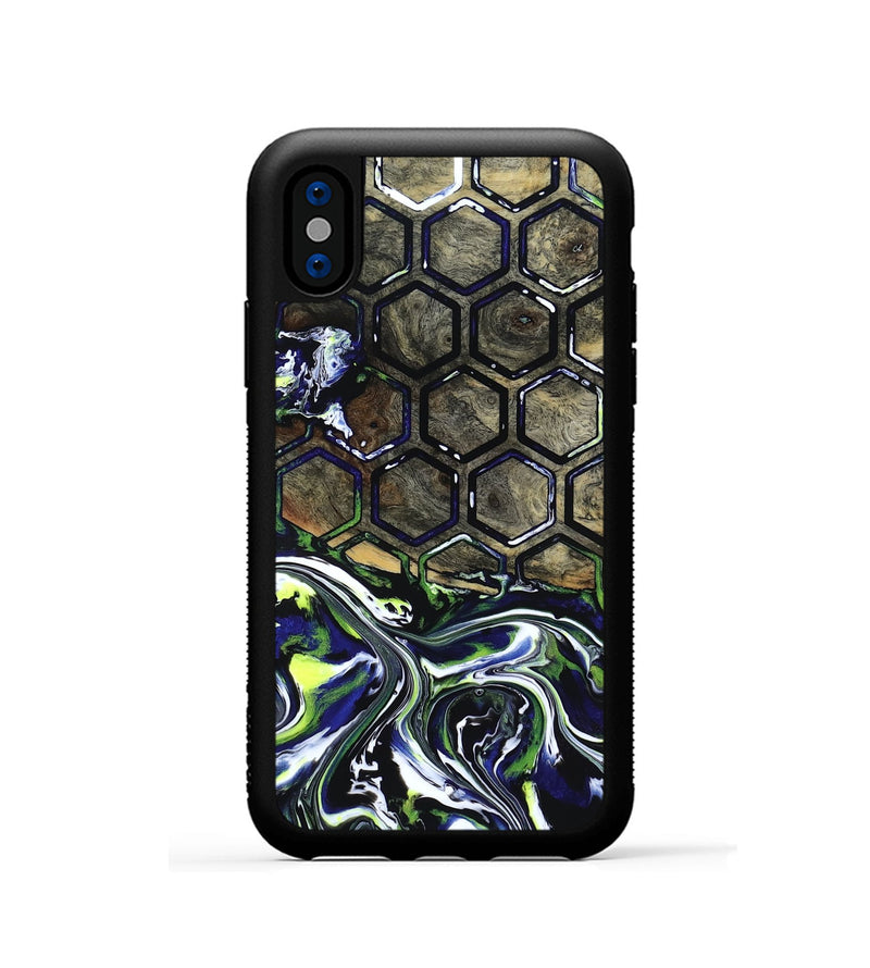 iPhone Xs Wood Phone Case - Kane (Neon, 818514)