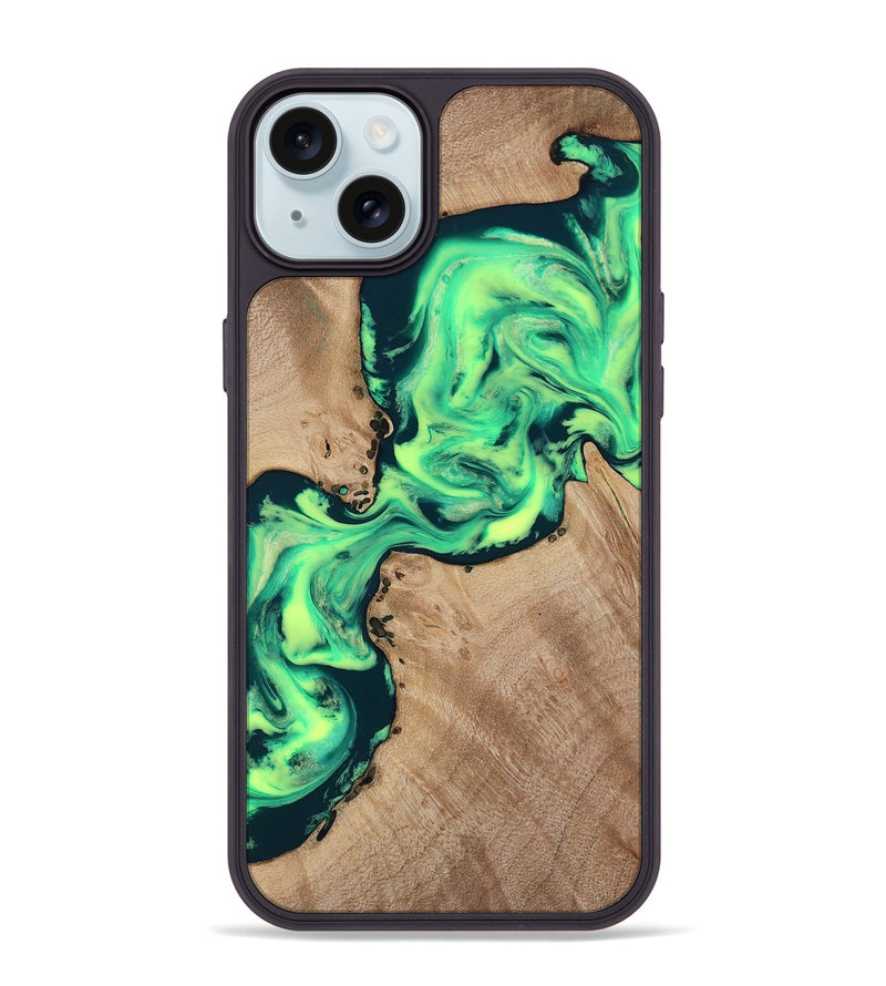 iPhone 15 Plus Wood Phone Case - Laci (Neon, 818515)
