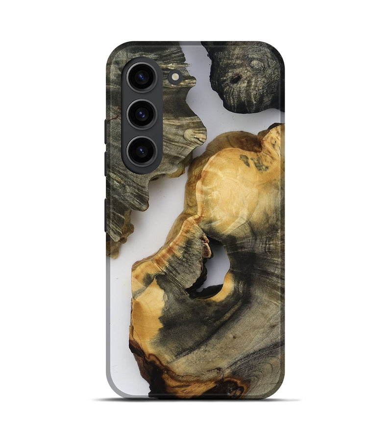 Galaxy S23 Wood Live Edge Phone Case - Bear (Clear, 818517)