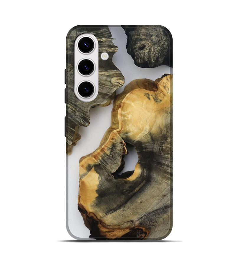 Galaxy S25 Wood Live Edge Phone Case - Bear (Clear, 818517)