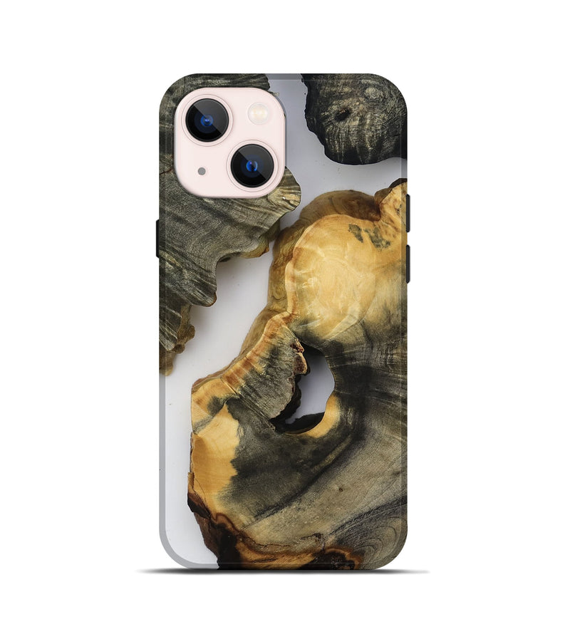 iPhone 13 mini Wood Live Edge Phone Case - Bear (Clear, 818517)