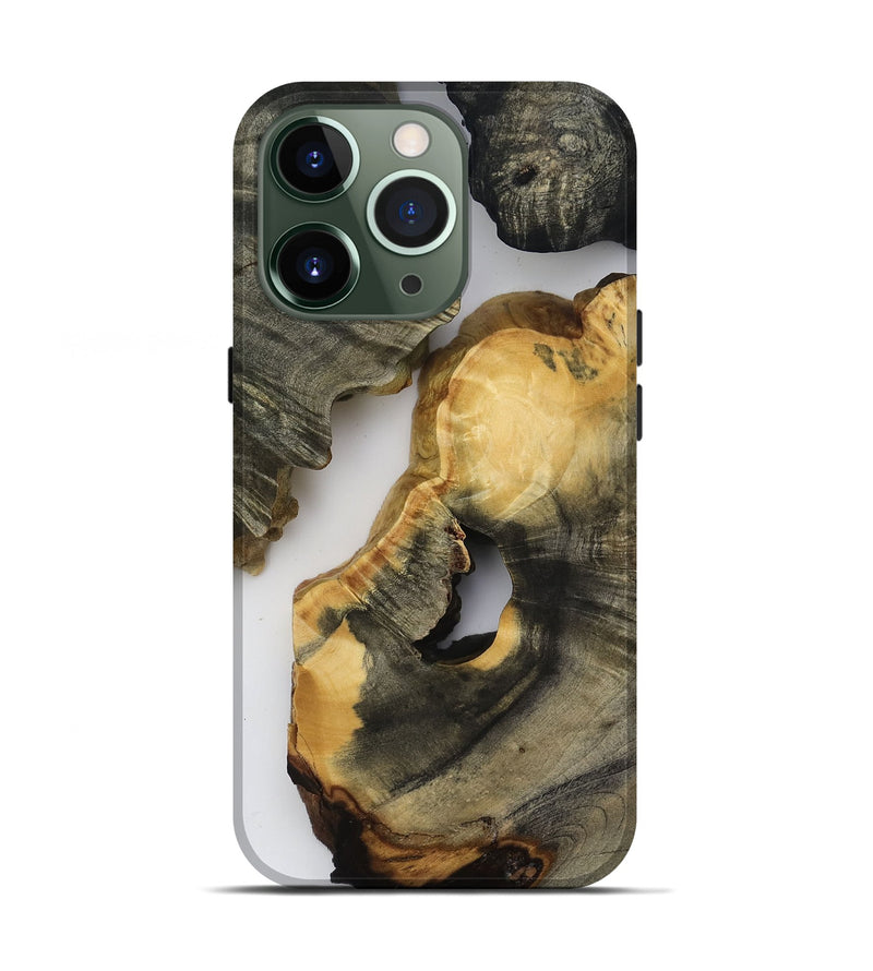 iPhone 13 Pro Wood Live Edge Phone Case - Bear (Clear, 818517)