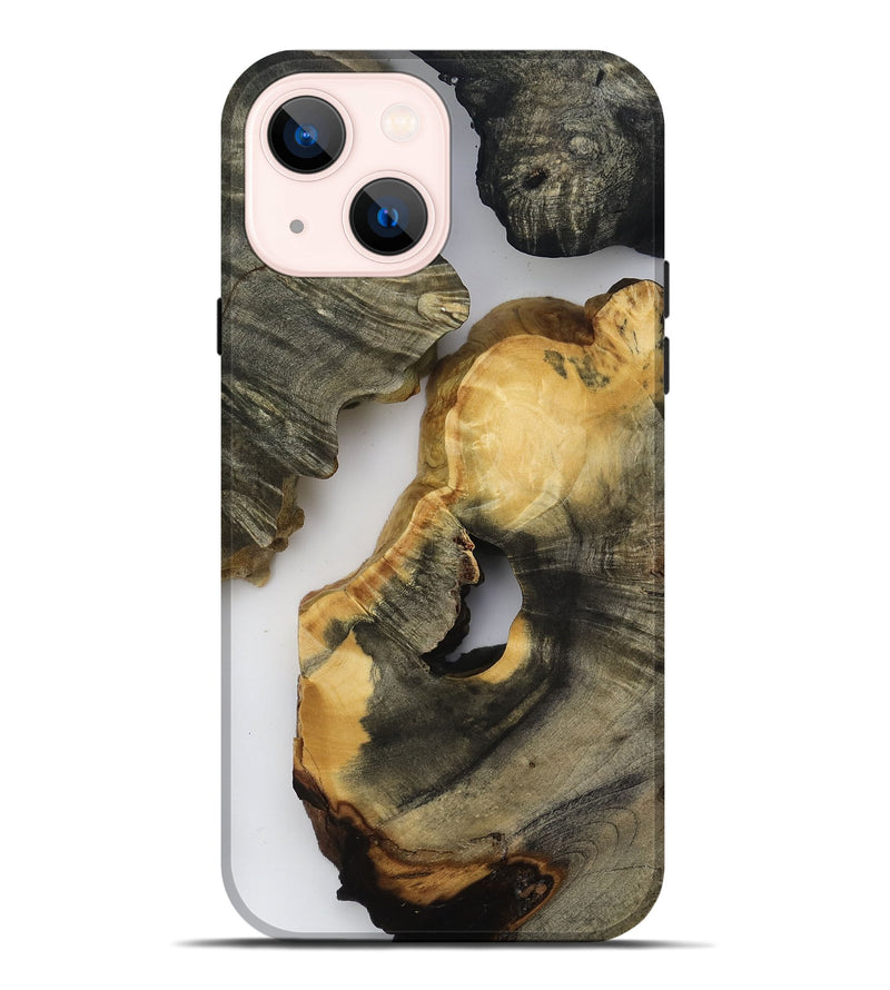 iPhone 14 Plus Wood Live Edge Phone Case - Bear (Clear, 818517)