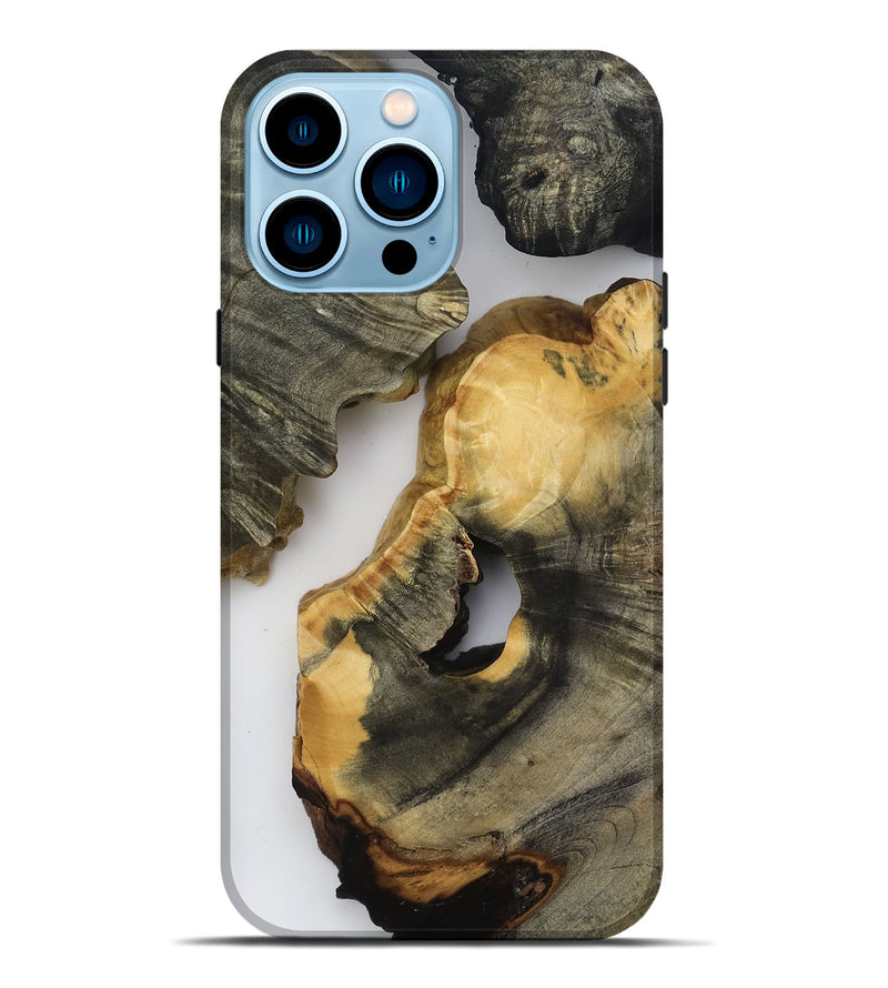 iPhone 14 Pro Max Wood Live Edge Phone Case - Bear (Clear, 818517)