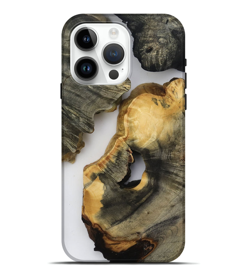 iPhone 15 Pro Max Wood Live Edge Phone Case - Bear (Clear, 818517)
