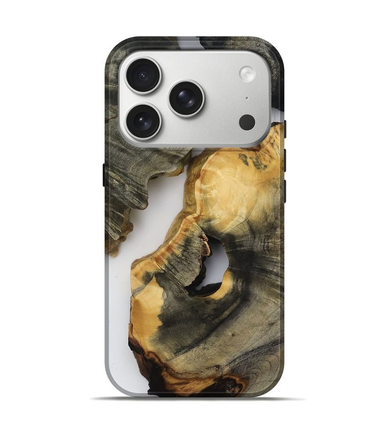 iPhone 17 Pro Wood Live Edge Phone Case - Bear (Clear, 818517)
