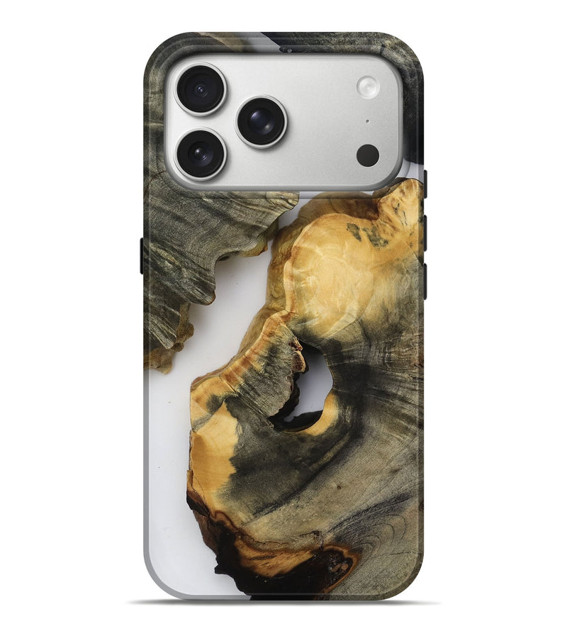 iPhone 17 Pro Max Wood Live Edge Phone Case - Bear (Clear, 818517)