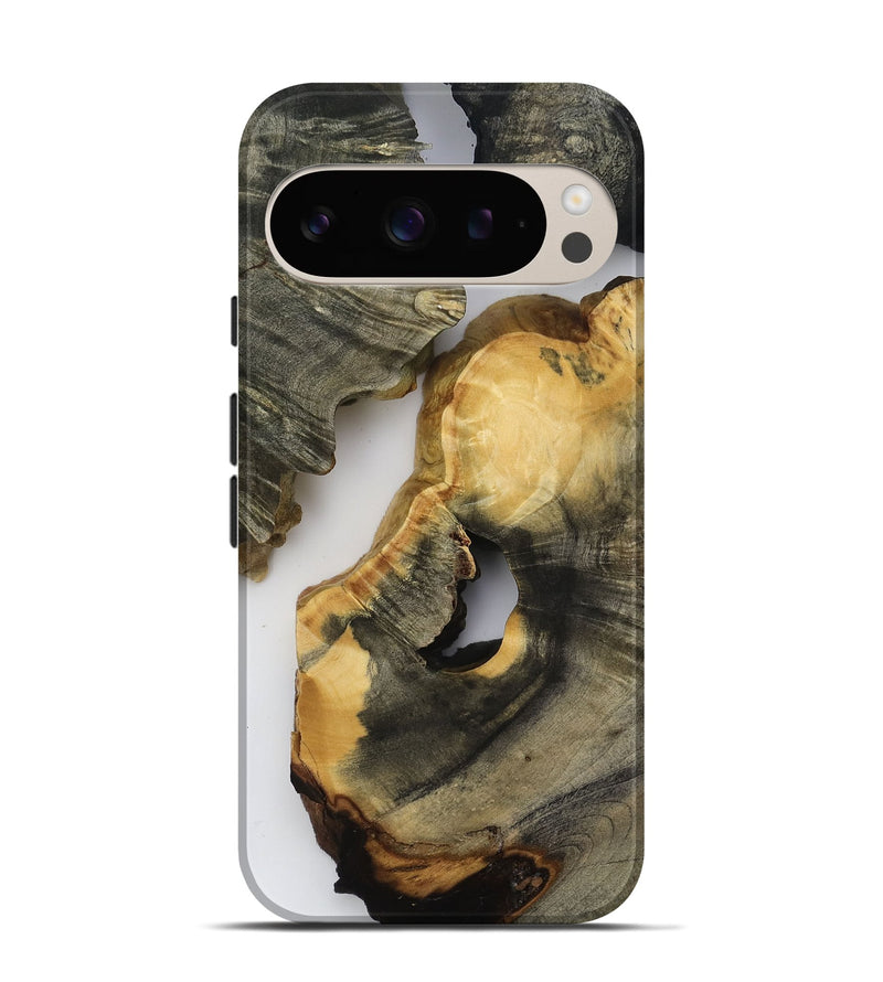 Pixel 9 Pro Wood Live Edge Phone Case - Bear (Clear, 818517)