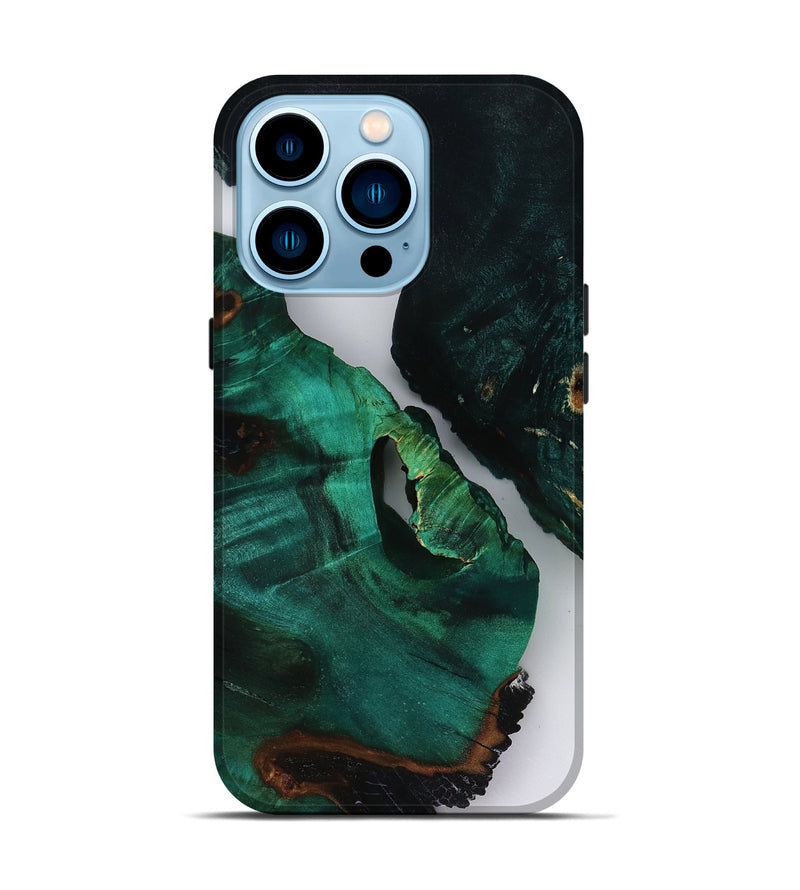 iPhone 14 Pro Wood Live Edge Phone Case - Dewayne (Clear, 818518)