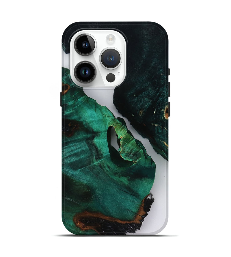 iPhone 15 Pro Wood Live Edge Phone Case - Dewayne (Clear, 818518)