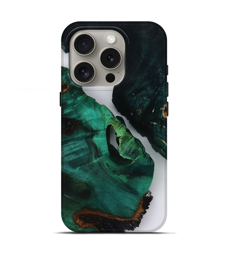 iPhone 16 Pro Wood Live Edge Phone Case - Dewayne (Clear, 818518)