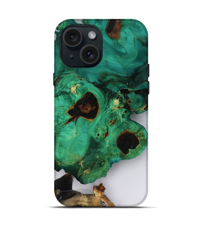 iPhone 15 Wood Live Edge Phone Case - Adelina (Clear, 818519)