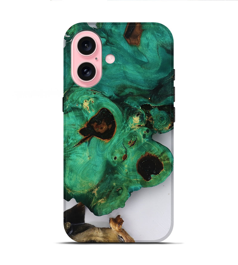iPhone 16 Wood Live Edge Phone Case - Adelina (Clear, 818519)