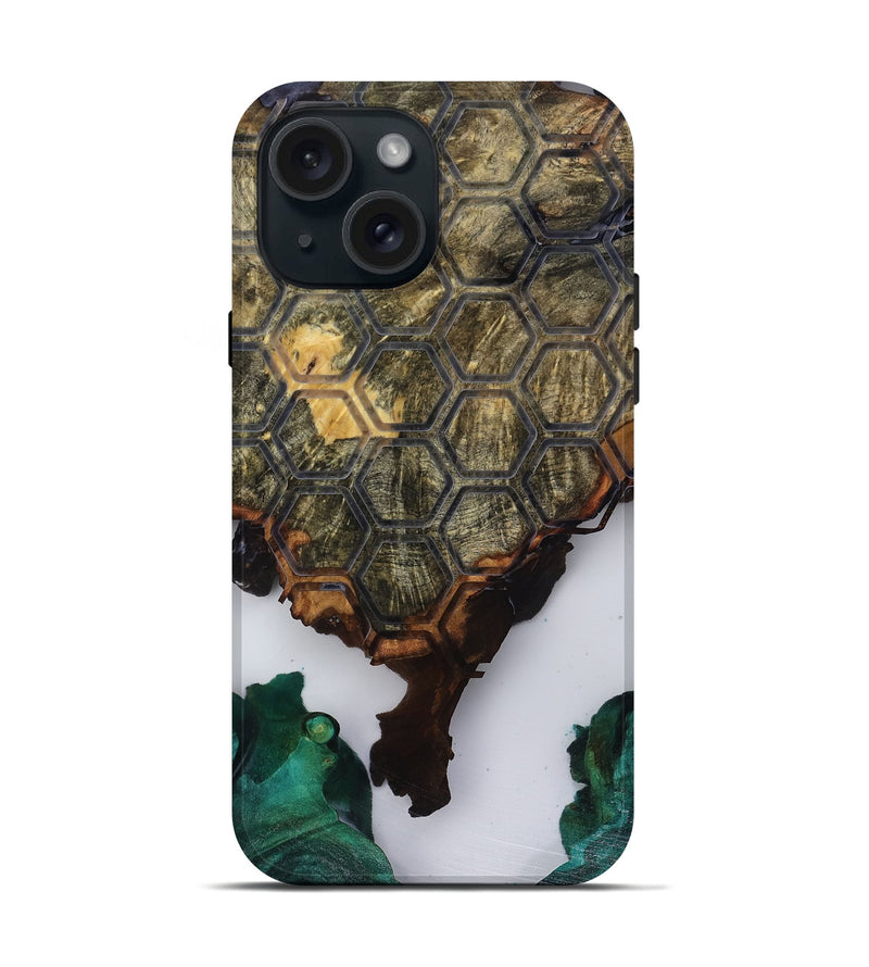 iPhone 15 Wood Live Edge Phone Case - Estella (Pattern, 818520)