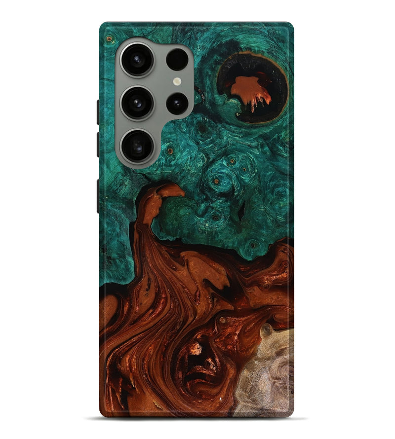 Galaxy S24 Ultra Wood Live Edge Phone Case - Zina (Red, 818521)