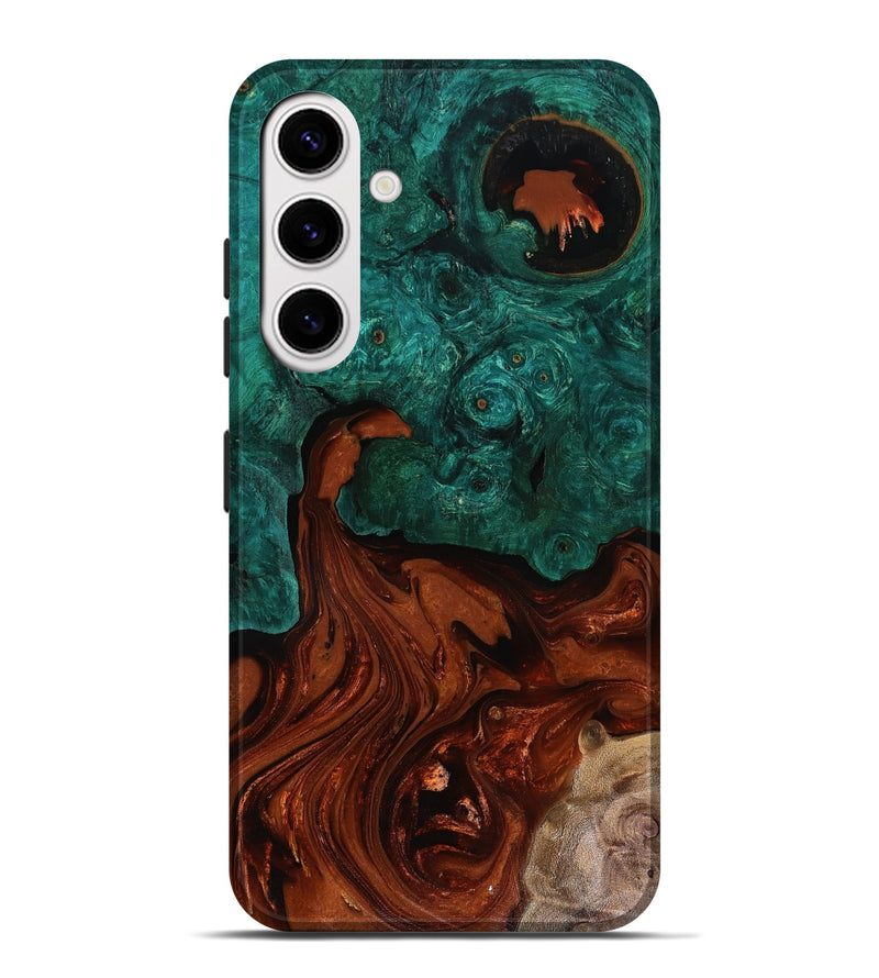 Galaxy S25 Plus Wood Live Edge Phone Case - Zina (Red, 818521)