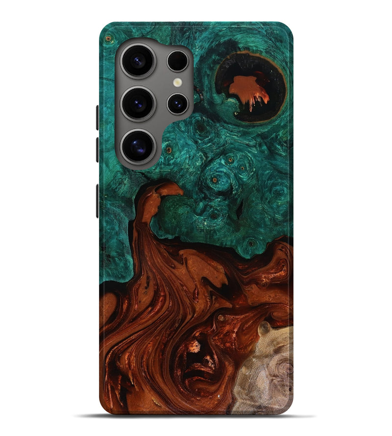 Galaxy S25 Ultra Wood Live Edge Phone Case - Zina (Red, 818521)