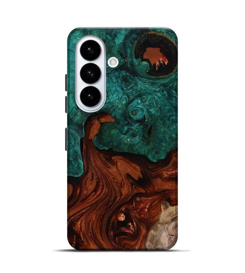 Galaxy S26 Wood Live Edge Phone Case - Zina (Red, 818521)