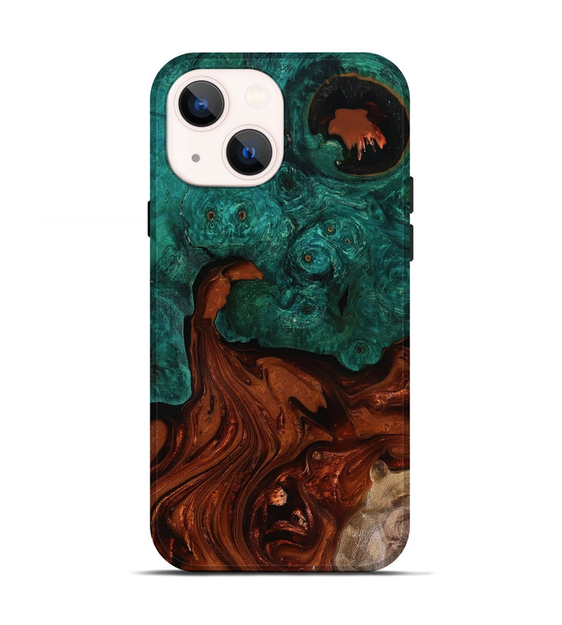 iPhone 13 Wood Live Edge Phone Case - Zina (Red, 818521)