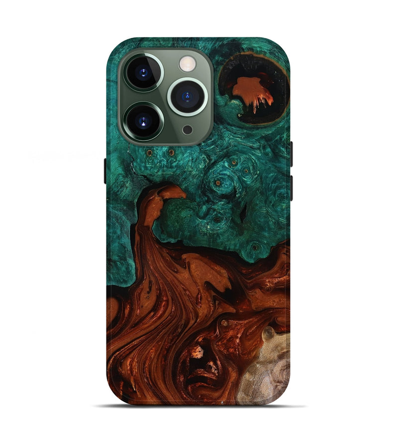iPhone 13 Pro Wood Live Edge Phone Case - Zina (Red, 818521)
