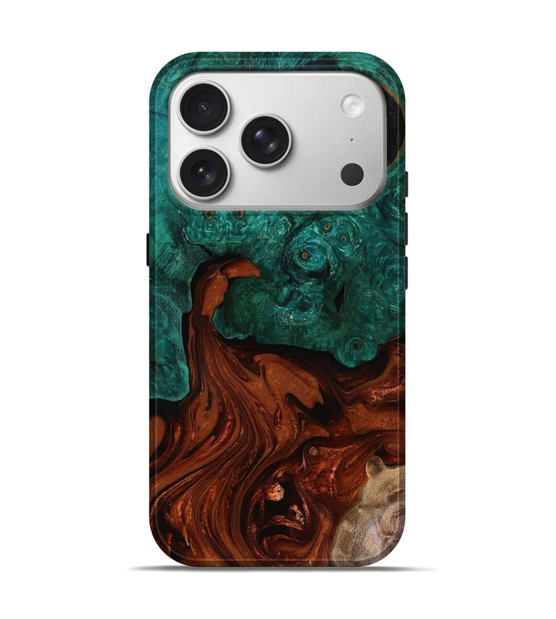iPhone 17 Pro Wood Live Edge Phone Case - Zina (Red, 818521)