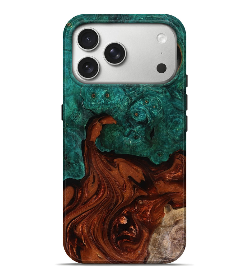 iPhone 17 Pro Max Wood Live Edge Phone Case - Zina (Red, 818521)