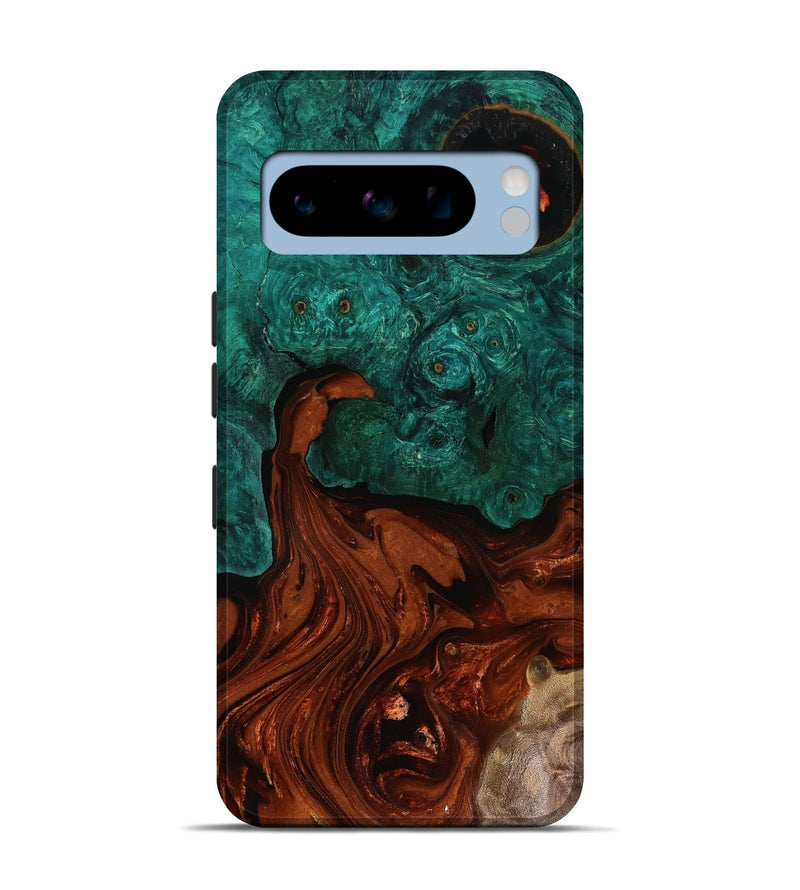 Pixel 8 Pro Wood Live Edge Phone Case - Zina (Red, 818521)