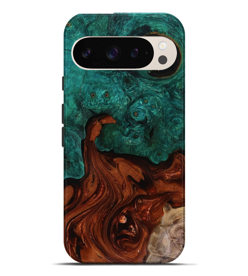 Pixel 9 Pro XL Wood Live Edge Phone Case - Zina (Red, 818521)
