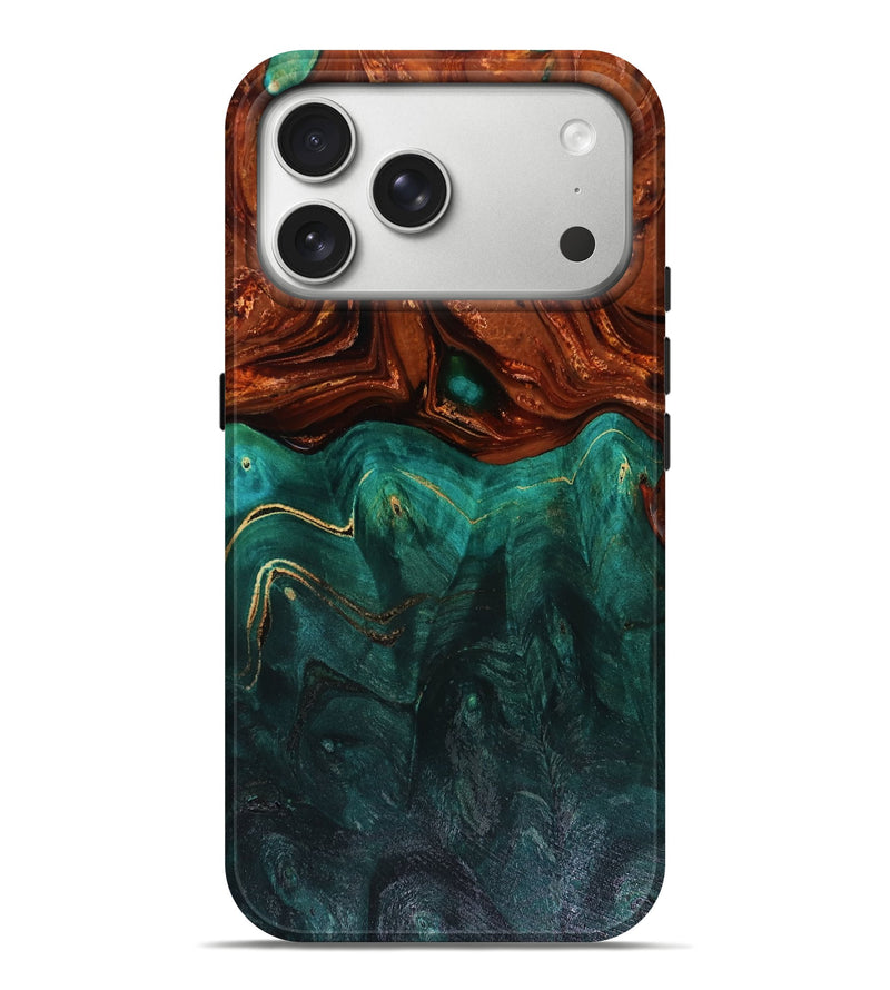 iPhone 17 Pro Max Wood Live Edge Phone Case - Valery (Red, 818522)