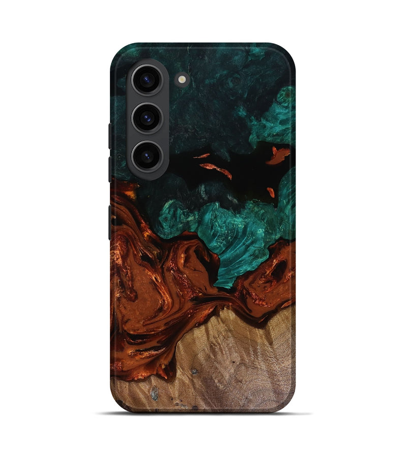 Galaxy S23 Wood Live Edge Phone Case - Fabiola (Red, 818523)