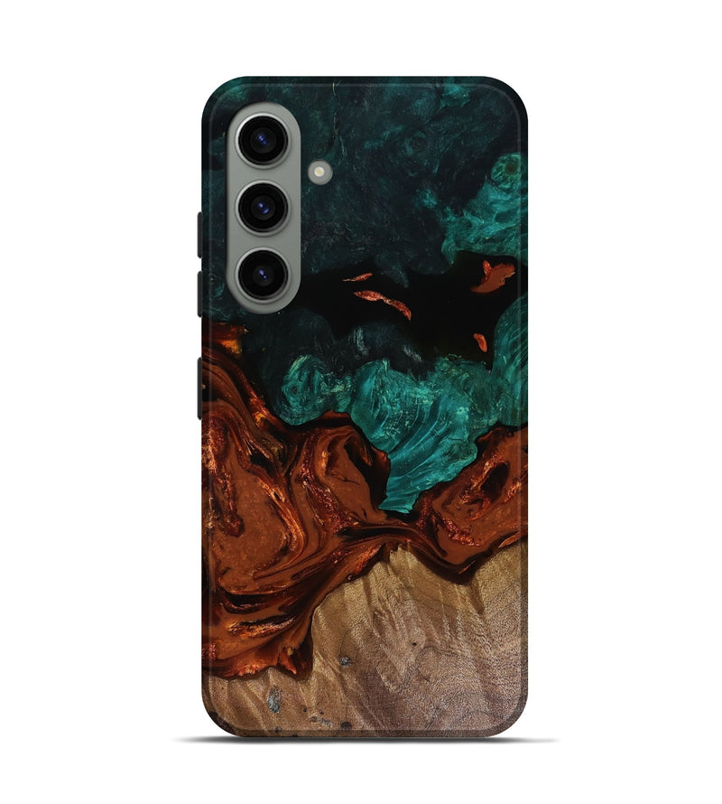 Galaxy S24 Wood Live Edge Phone Case - Fabiola (Red, 818523)