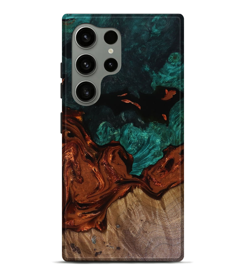 Galaxy S24 Ultra Wood Live Edge Phone Case - Fabiola (Red, 818523)
