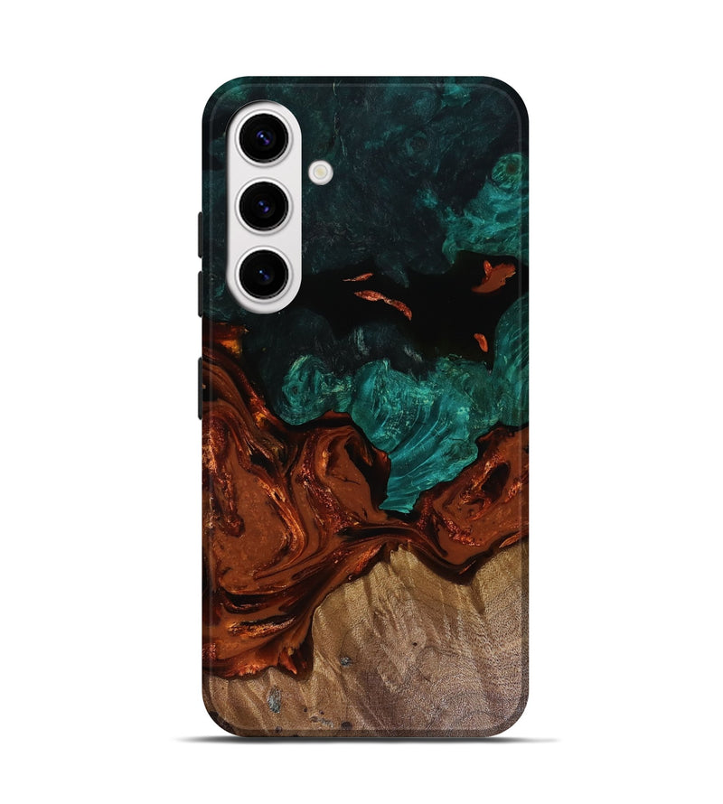 Galaxy S25 Wood Live Edge Phone Case - Fabiola (Red, 818523)