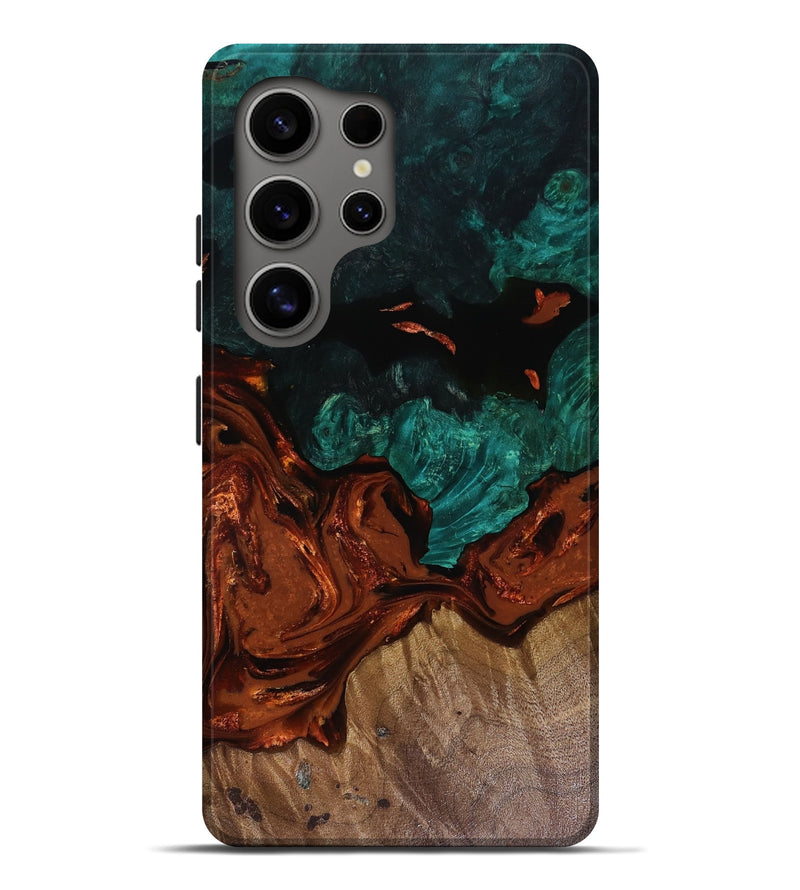 Galaxy S25 Ultra Wood Live Edge Phone Case - Fabiola (Red, 818523)