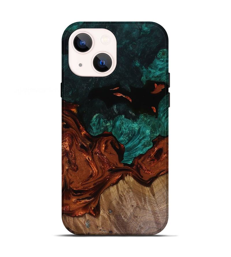 iPhone 13 Wood Live Edge Phone Case - Fabiola (Red, 818523)