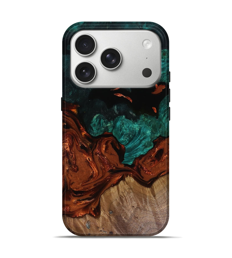 iPhone 17 Pro Wood Live Edge Phone Case - Fabiola (Red, 818523)