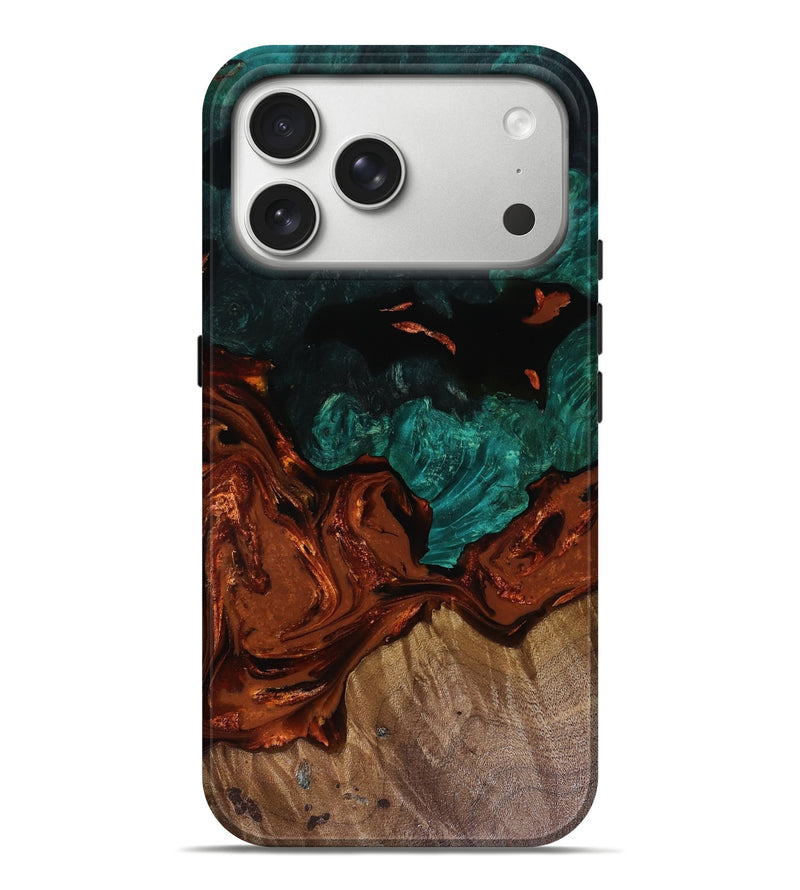 iPhone 17 Pro Max Wood Live Edge Phone Case - Fabiola (Red, 818523)