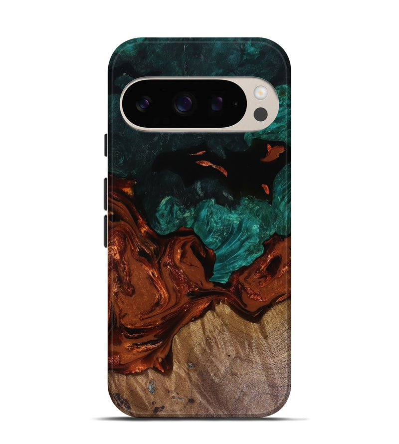 Pixel 10 Pro Wood Live Edge Phone Case - Fabiola (Red, 818523)