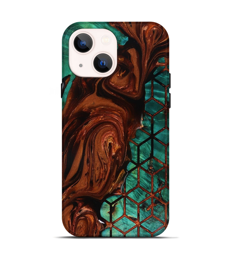 iPhone 14 Wood Live Edge Phone Case - Omarion (Pattern, 818524)