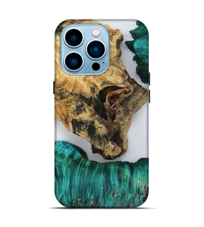 iPhone 14 Pro Wood Live Edge Phone Case - Jules (Clear, 818526)