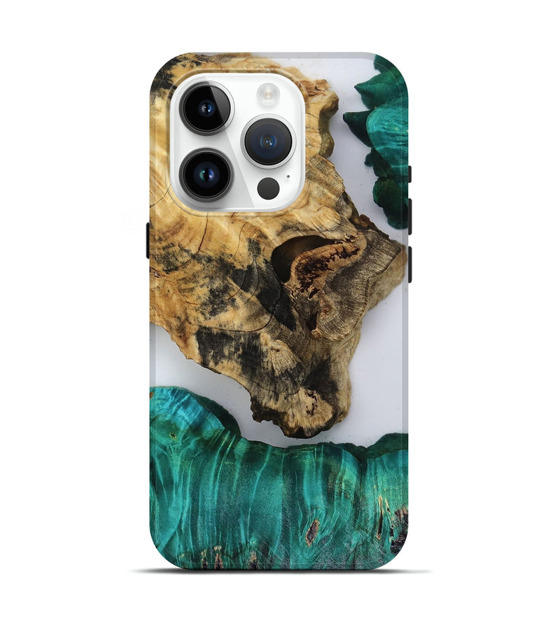 iPhone 15 Pro Wood Live Edge Phone Case - Jules (Clear, 818526)