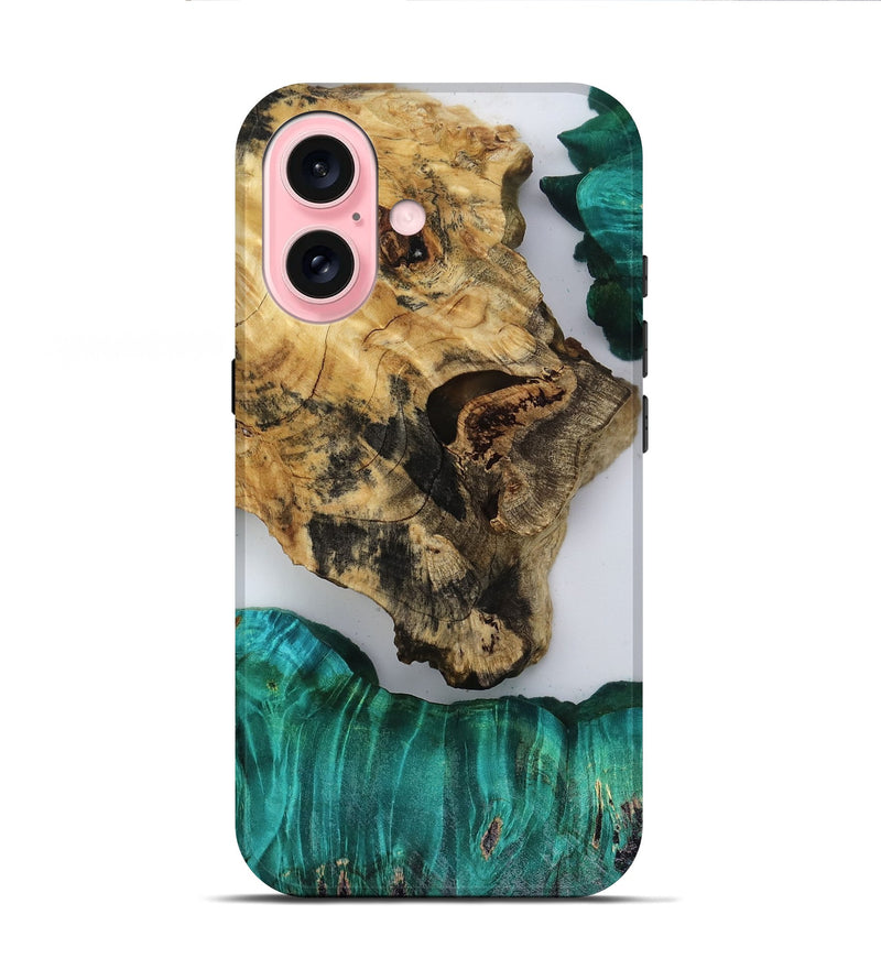 iPhone 16 Wood Live Edge Phone Case - Jules (Clear, 818526)