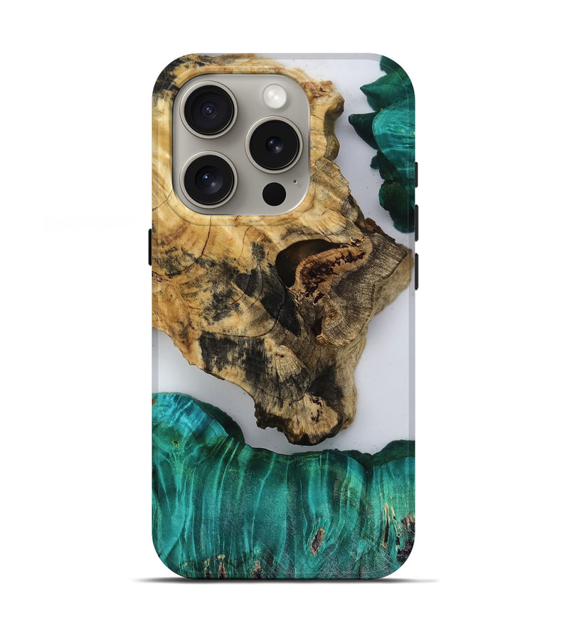 iPhone 16 Pro Wood Live Edge Phone Case - Jules (Clear, 818526)