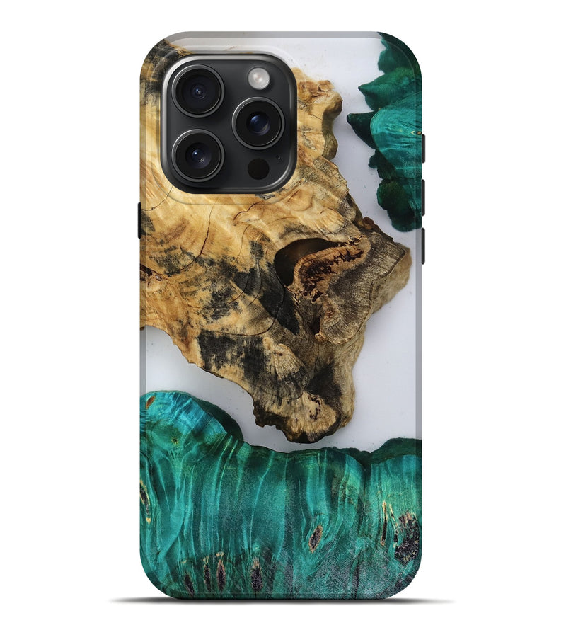 iPhone 16 Pro Max Wood Live Edge Phone Case - Jules (Clear, 818526)