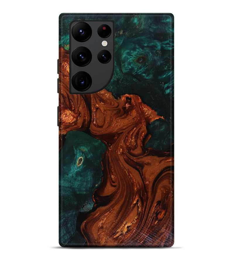 Galaxy S22 Ultra Wood Live Edge Phone Case - Maximo (Red, 818528)
