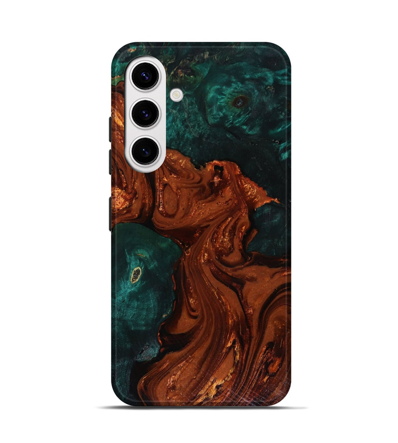 Galaxy S25 Wood Live Edge Phone Case - Maximo (Red, 818528)