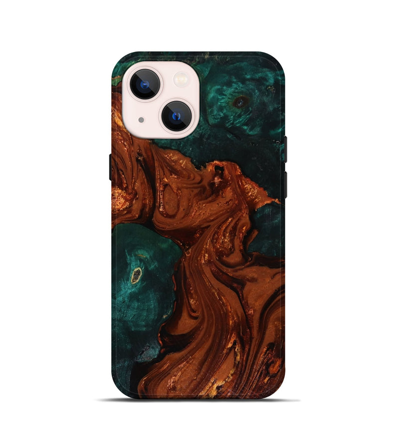 iPhone 13 mini Wood Live Edge Phone Case - Maximo (Red, 818528)