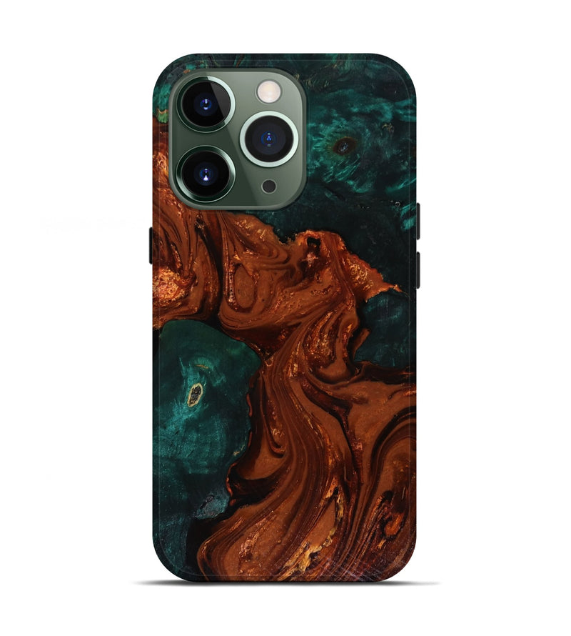 iPhone 13 Pro Wood Live Edge Phone Case - Maximo (Red, 818528)
